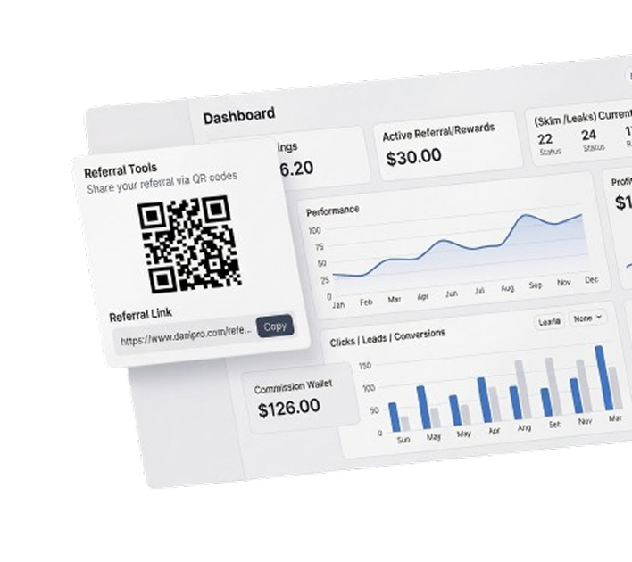 Affiliate dashboard preview